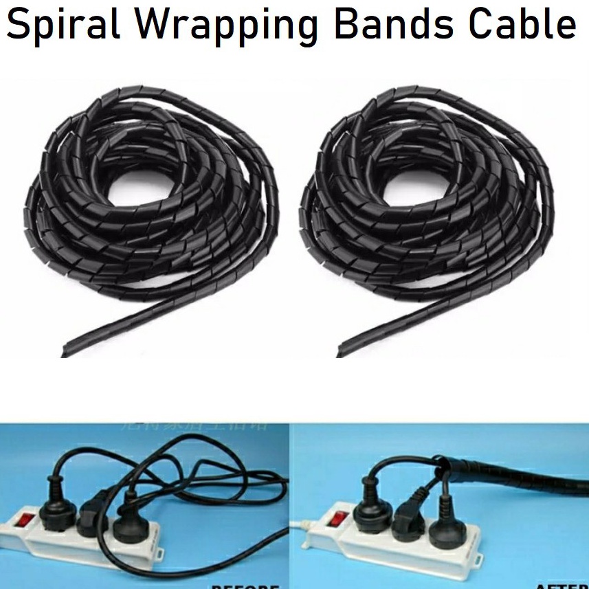 Gvh Kabel Duct Spiral Pembungkus Pelindung Wrapping Wrap Bands Rapi Lilit  Diskon Promo
