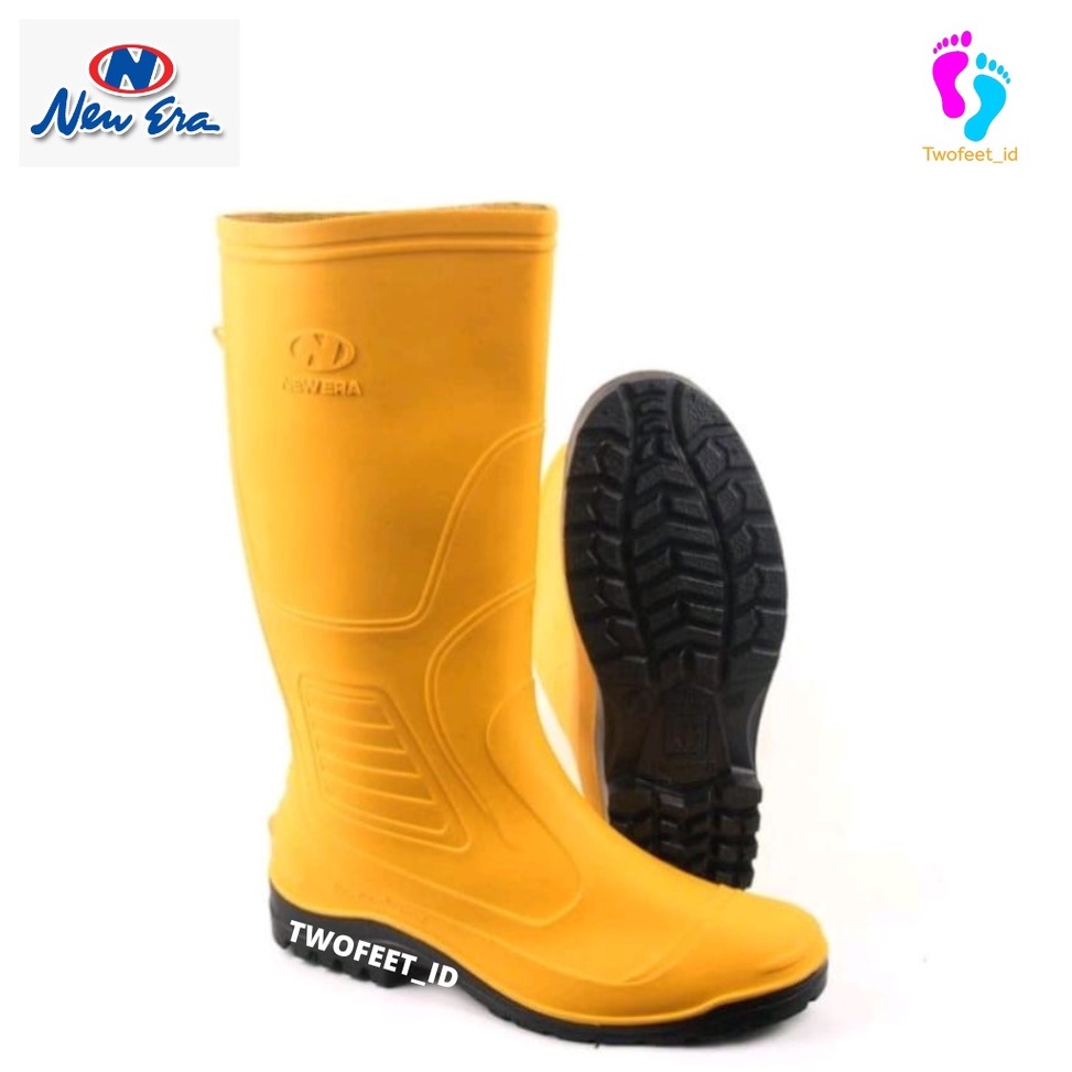 NEW Sepatu Boot New Era Kuning Size 38  43  Sepatu Proyek New Era  Sepatu Boot Panjang New Era