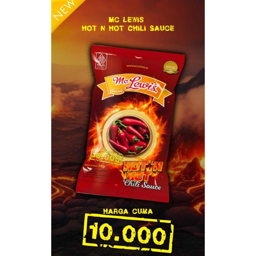 

11 HARGA GROSIR Mc Lewis HOT n HOT Chili Sauce 1 KG New Product