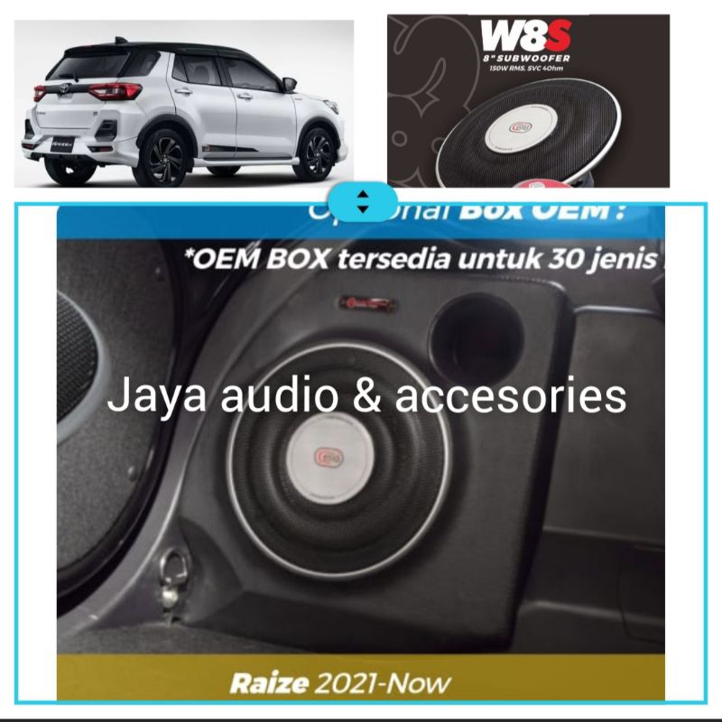 Subwoofer box PNP Cello 8inch W8S Khusus Mobil Raize-Rocky
