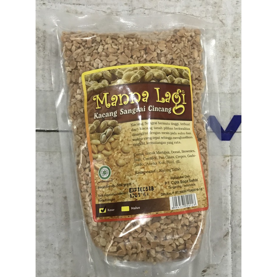 

Swip up Kacang Tanah Cincang Sangrai Manalagi SedangKasar Kemasan 5gram