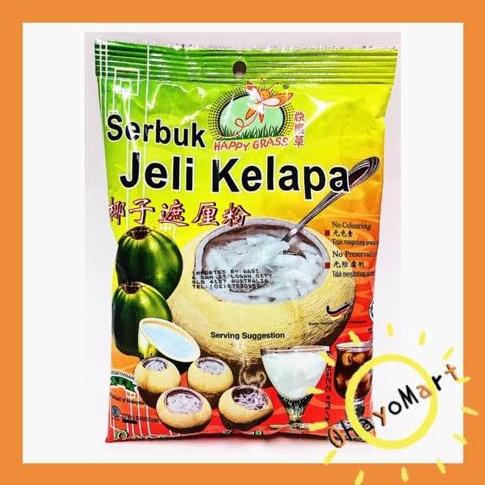 

GROSIR MURAH Happy Grass Serbuk Jeli Coconut Jelly Powder Jeli Bubuk Rasa Kelapa 225grm