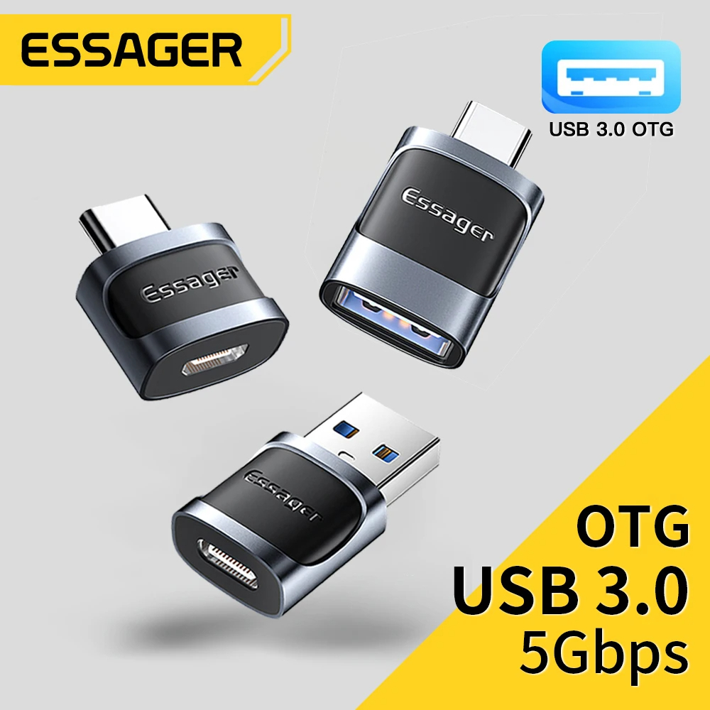 3 pcs Essenger OTG Tipe C Ke USB Micro USB Ke Tipe C Adaptor OTG USB Ke Tipe C Adaptor untuk Macbook
