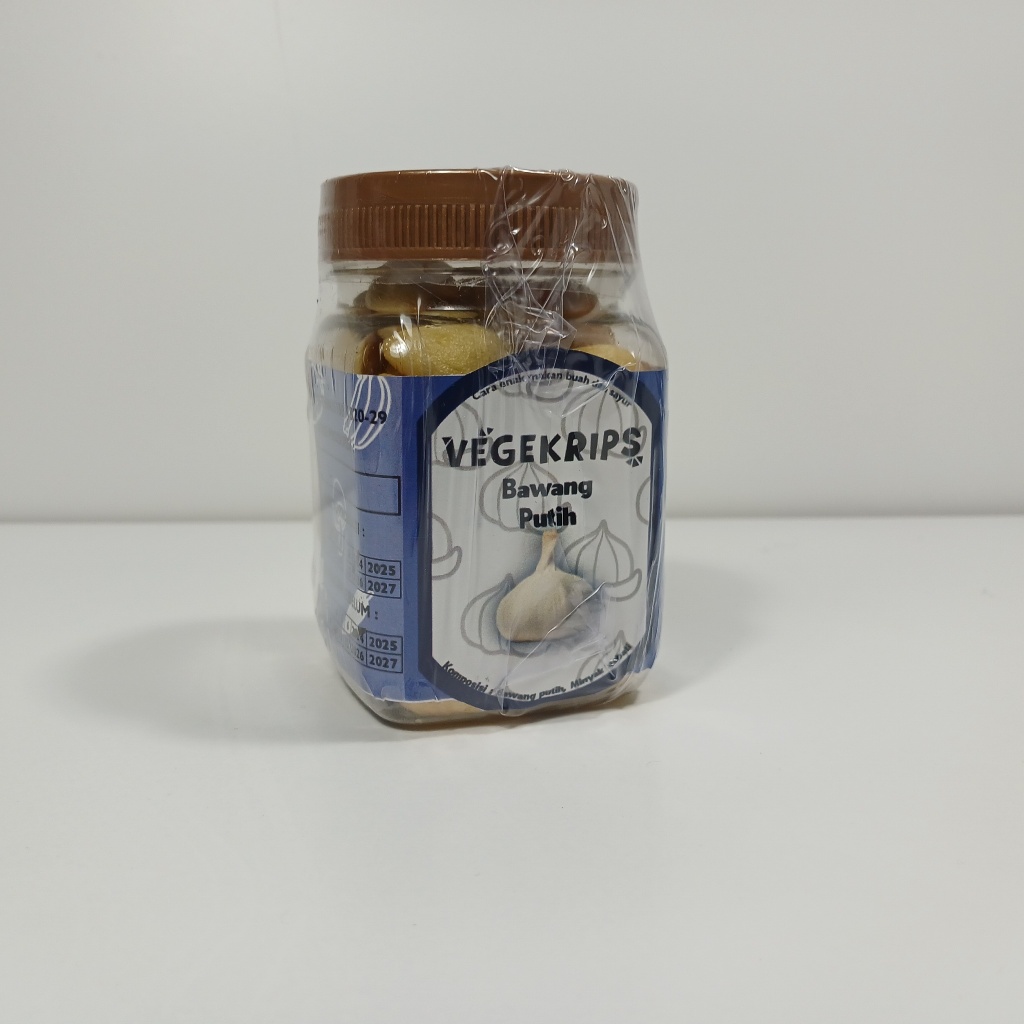 

Keripik Bawang Putih 200 mL Vegekrips