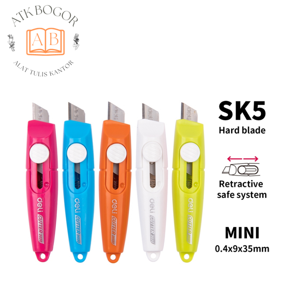 

Cutter Mini Deli 2020 Pembuka Paket - Biru / Hijau / Orange / Pink / Putih