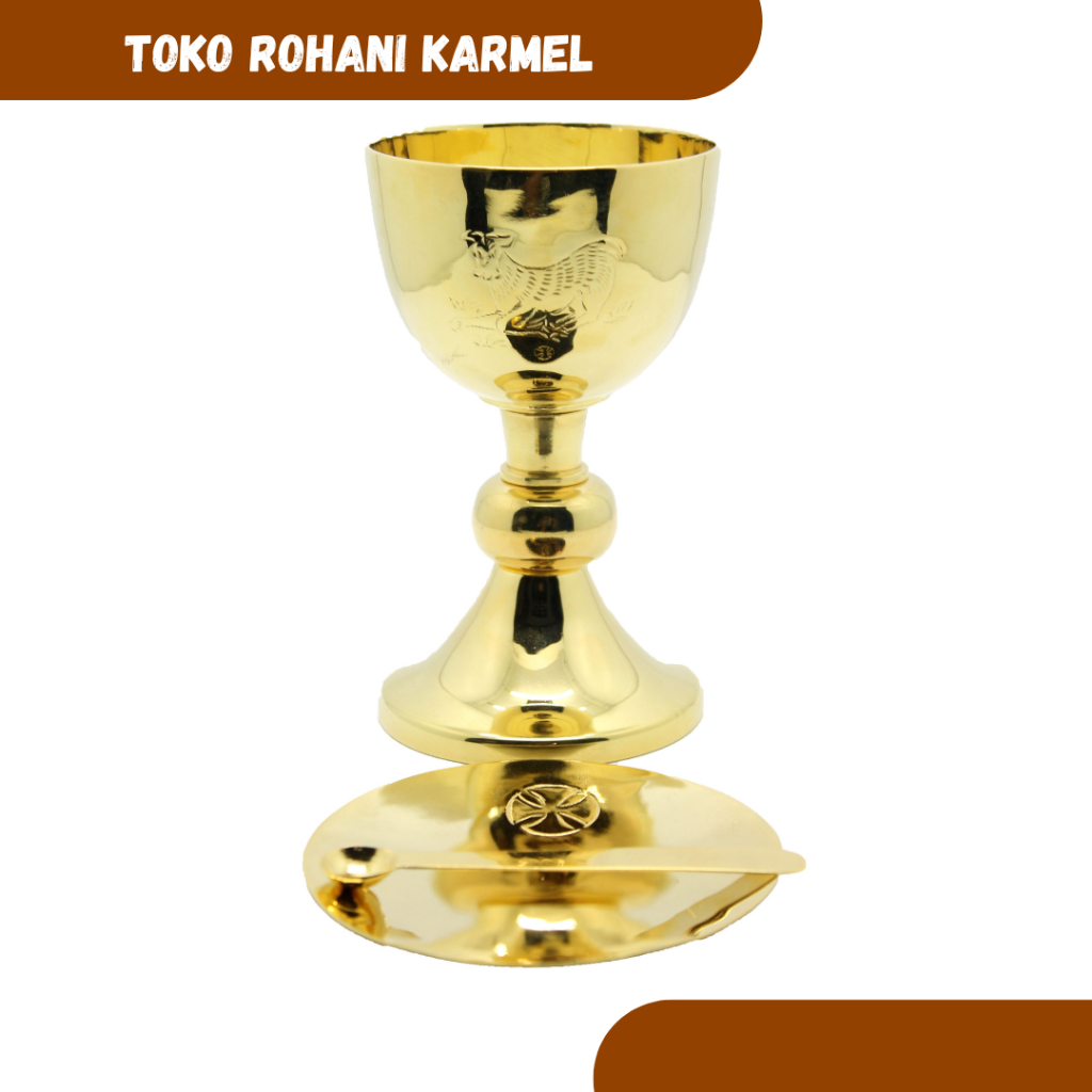 PIALA LAPSI EMAS / PIALA PERJAMUAN KATOLIK / PERALATAN MISA KATOLIK /  PIALA KUNINGAN