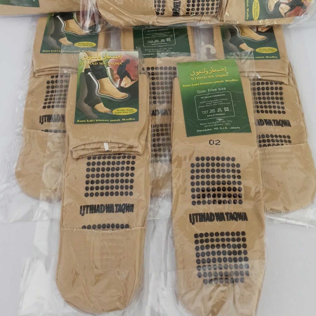 Kaos Kaki Wudhu Antislip Ijtihad Wa Taqwa