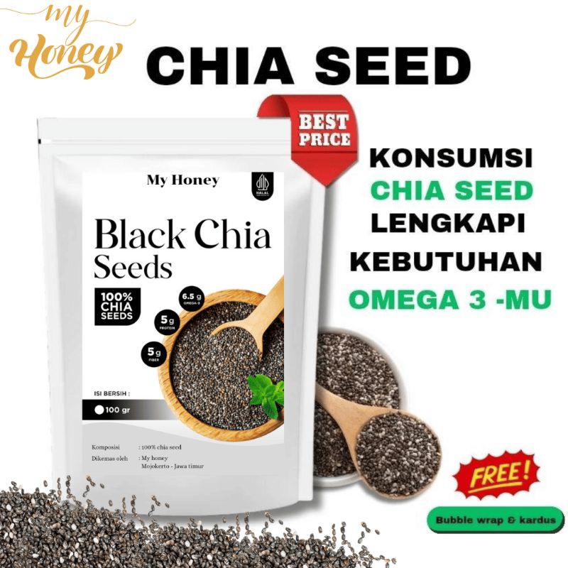 

Chia seed mexiko Organic chia seed suplement diet kaya akan serat chia seed Black chia seed 100gr