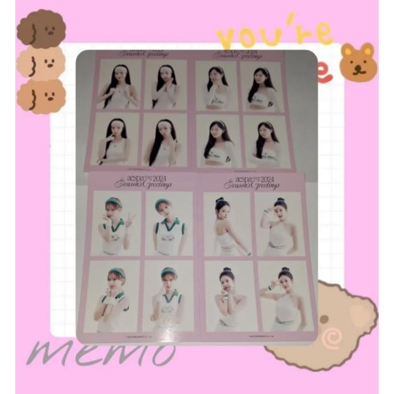 4 CUT PHOTO AESPA SEASON GREETING 2024
