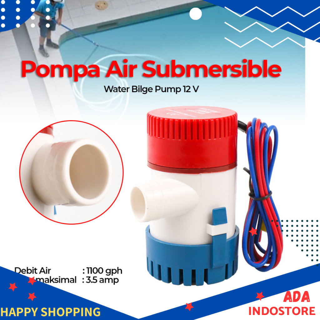 Pompa Air Submersible Water Bilge Pump 12 V Membersihkan Kolam, Akuarium, atau Menyiram Kebun