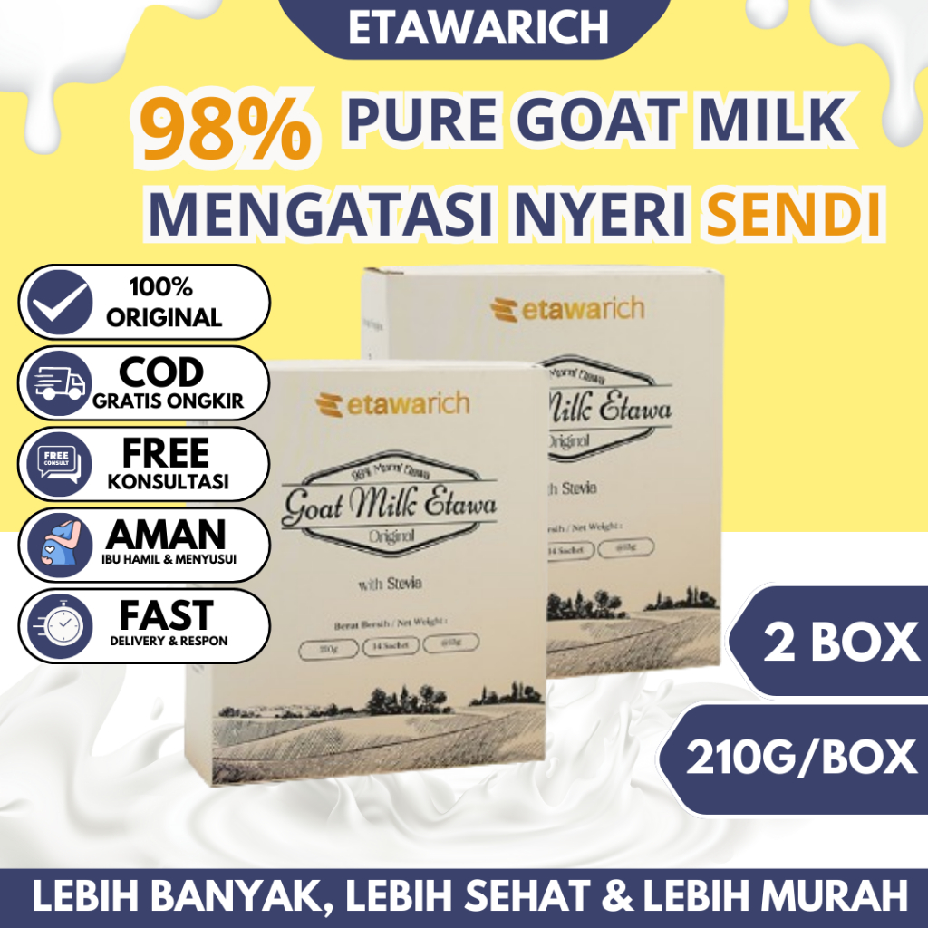 

2 Box Etawarich Susu Kambing Ampuh Atasi Nyeri Sendi Sakit Lutut & Asam Urat