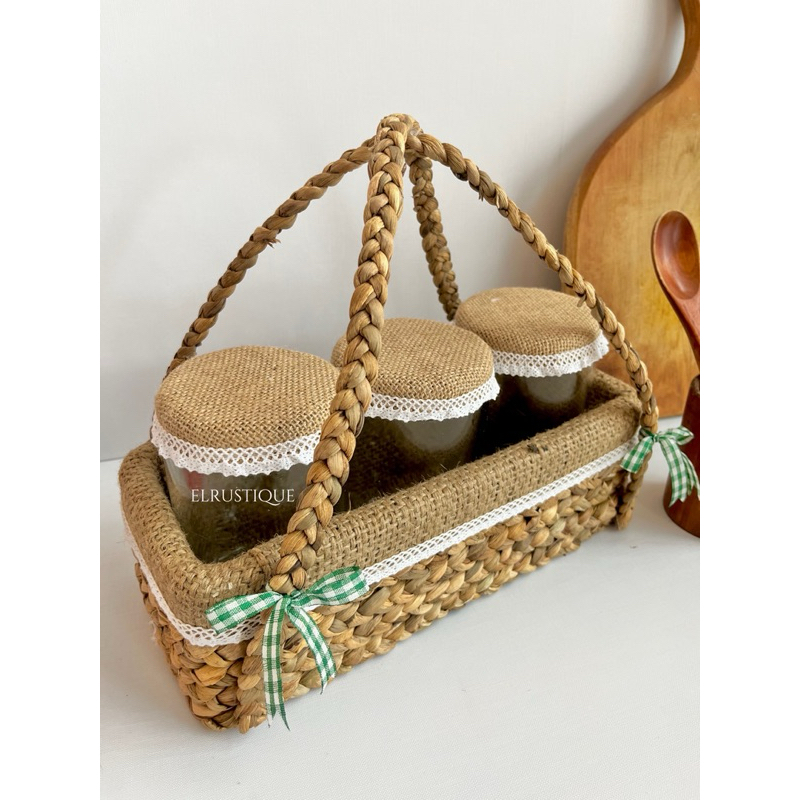 Tempat kue lebaran, toples kaca cookies 3 susun, unik buatan tangan handmade