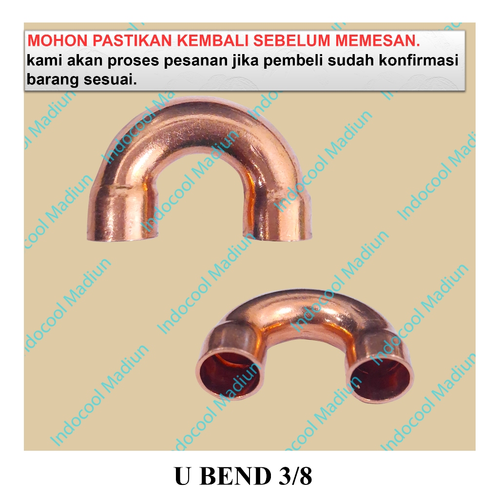 U3/8 U BEND TEMBAGA/U BEND AC/ U BEND UKURAN 3/8