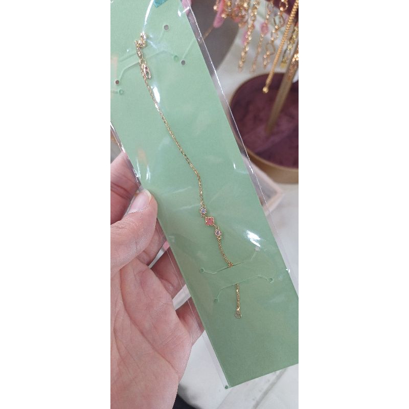 Gelang serut vc pink Emas Asli 8K