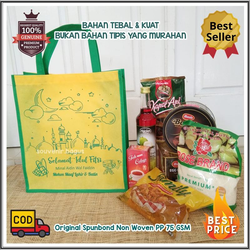 

Hampers Lebaran Tas parcel lebaran ready stock kuning segar muat banyak tebal jakarta