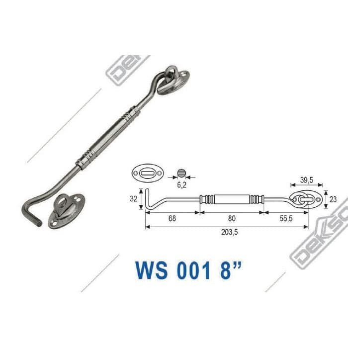Hak Angin / Window Stay Dekkson WS 001 8" SSS