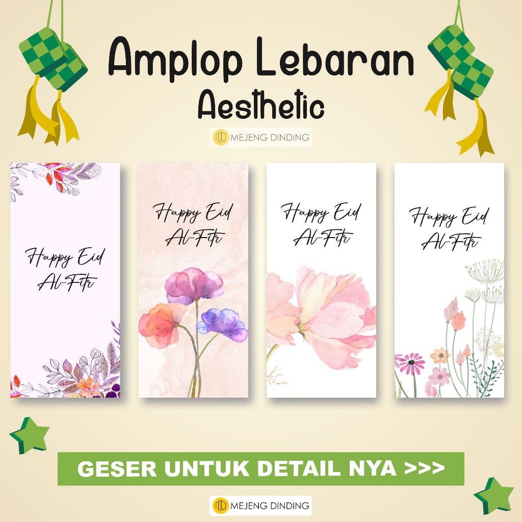 

AMPLOP LEBARAN AESTHETIC MOTIF BUNGA ISI 10 PCS / AMPLOP LEBARAN FLORAL FLOWER AMPLOP ANGPAO LEBARAN IDUL FITRI 2023 BESAR ISLAMI / EID MUBARAK / AMPLOP LEBARAN / AMPLOP IDUL FITRI GLOSSY TEBAL / EID ENVELOPE / AMPLOP ESTETIK 2023 / IDUL FITRI CUTE RUSTIC