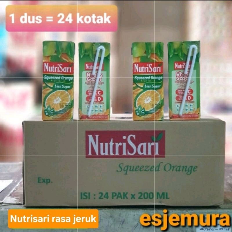 

Nutrisari Squeezed Orange / minuman kotak rasa jeruk per dus