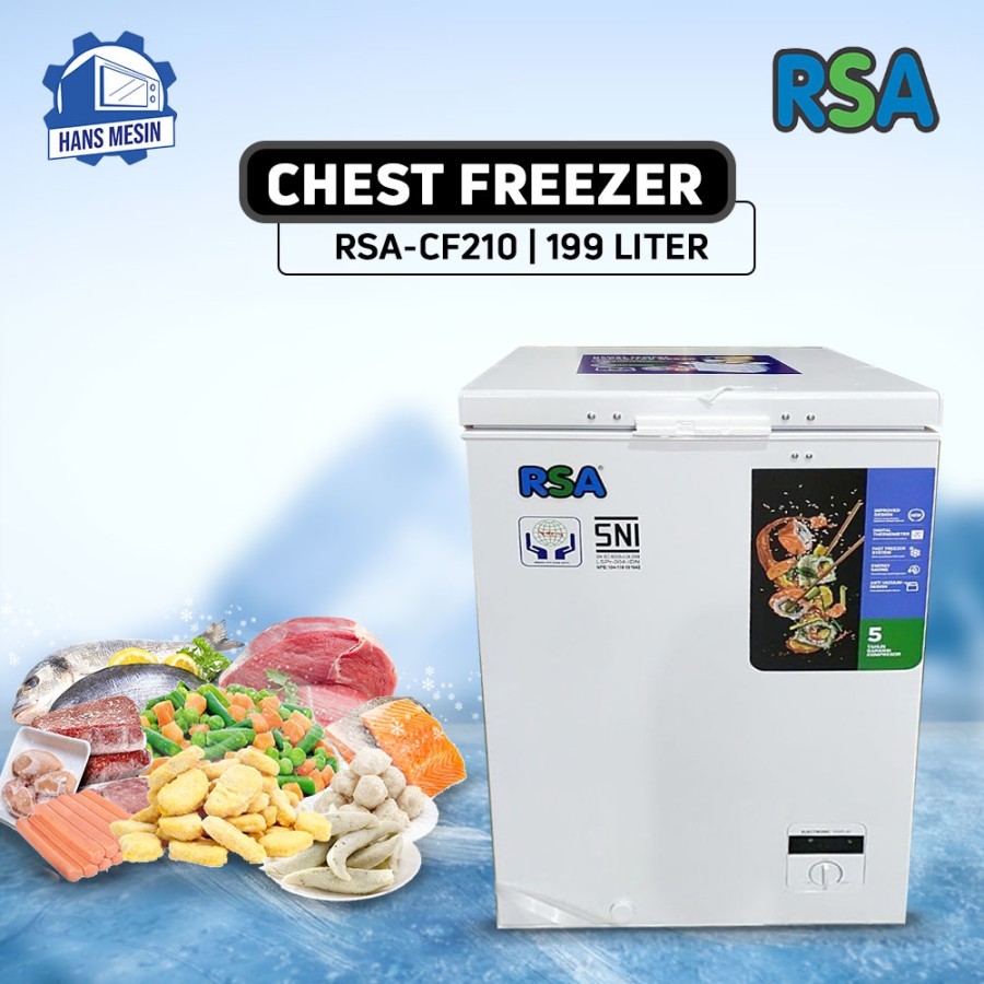 CHEST FREEZER RSA CF210 FREEZER BOX PENDINGIN 199 LITER RSA CF-210