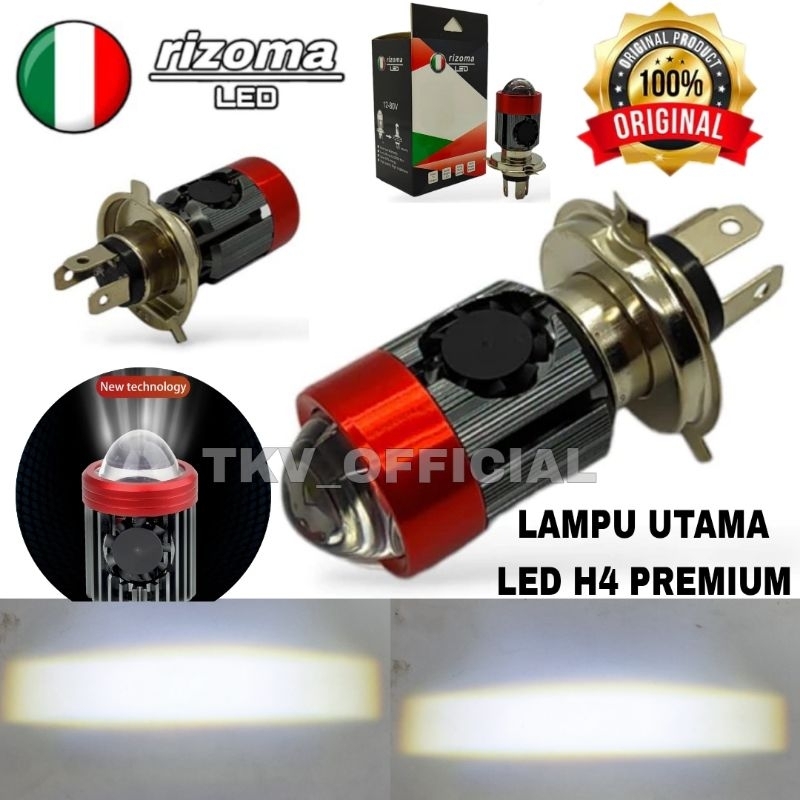 LAMPU UTAMA MOTOR LED H4 LASER KIPAS CAHAYA PUTIH PUTIH/LAMPU DEPAN MOTOR LED H4/LAMPU PROYEKTOR H4 