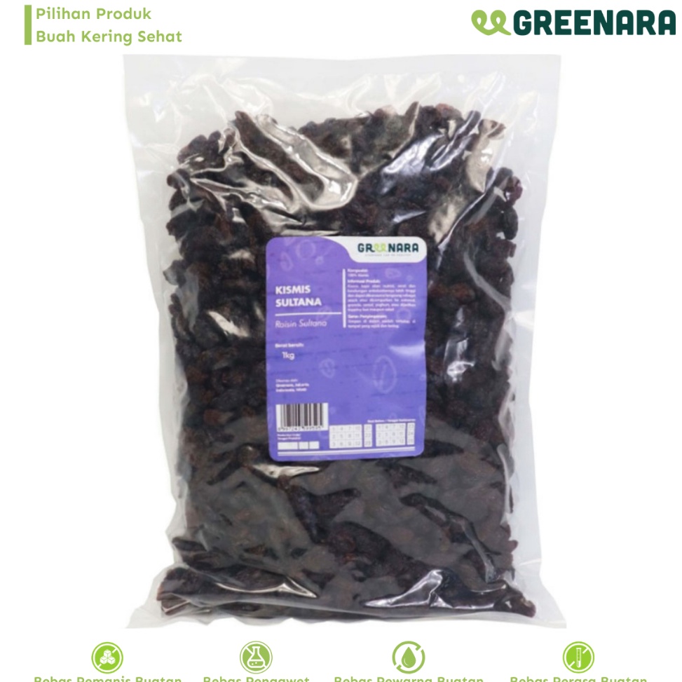 

BEST SELLER Greenara Kismis Hitam Sultana 1kg Dark Raisin Kismis Sultana