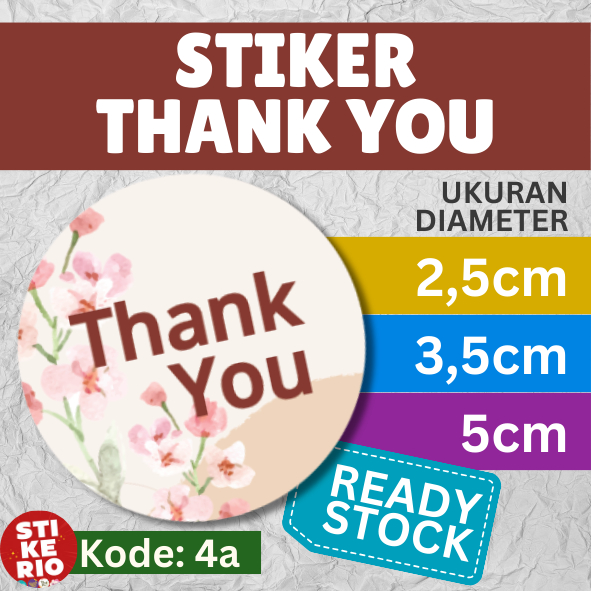 

Stiker Thank You | Stiker Label Terima Kasih | uk. 2,5cm 3,5cm 5cm -4a