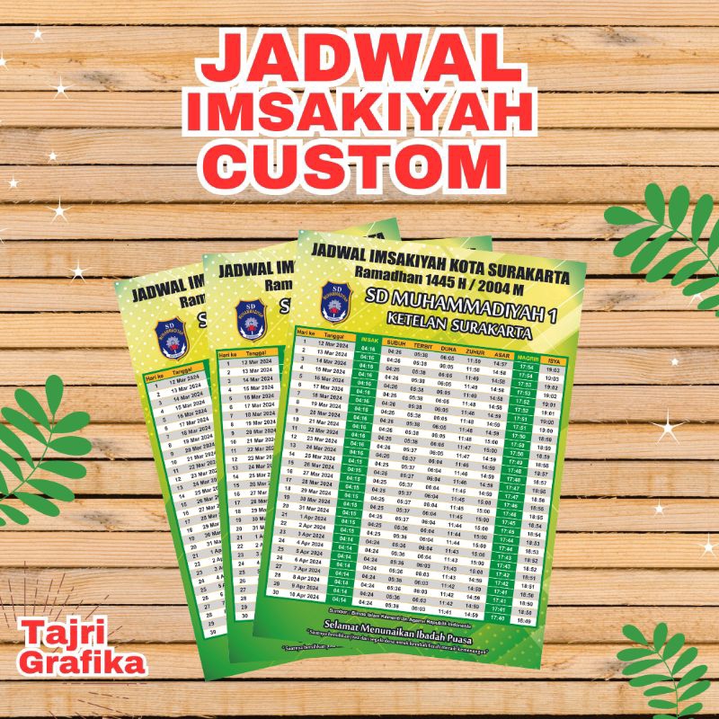 

Jadwal Imsakiyah Custom Nama Masjid atau Nama Instansi