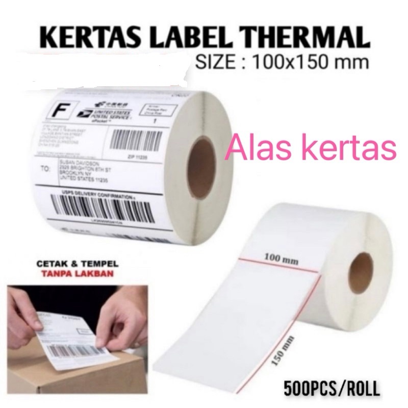 

LABEL THERMAL 100 x 150MM ISI FULL 500pcs