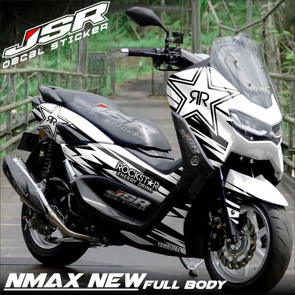 DECAL STICKER NMAX NEW FULL BODY TERBARU, SKOTLET NMAX NEW MOTIF ABSTRAK FULL BODY, BISA CUSTOM SESU