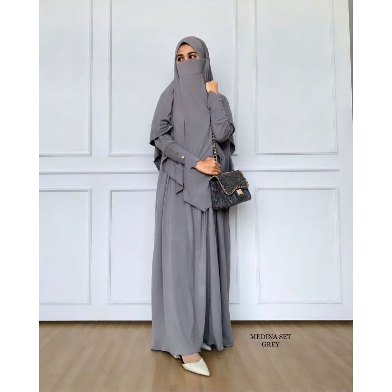 MEDINA SET Latasha Outfit | ABAYA SET KHIMAR Latasha outfit