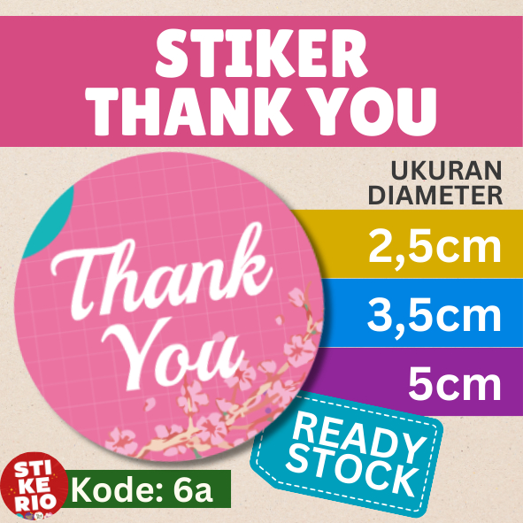 

Stiker Thank You | Stiker Label Terima Kasih | uk. 2,5cm 3,5cm 5cm -6a