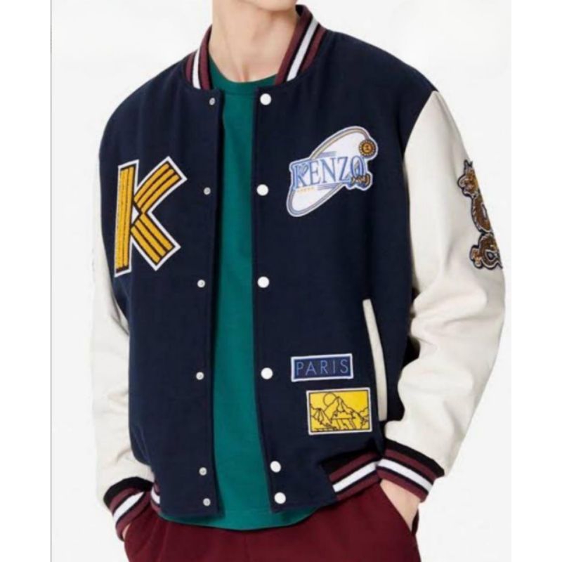 NHAS JEANS ✓ Jaket Baseball Varsity Branded Full Bordir tag pria // Jaket Baseball Varsity Branded w