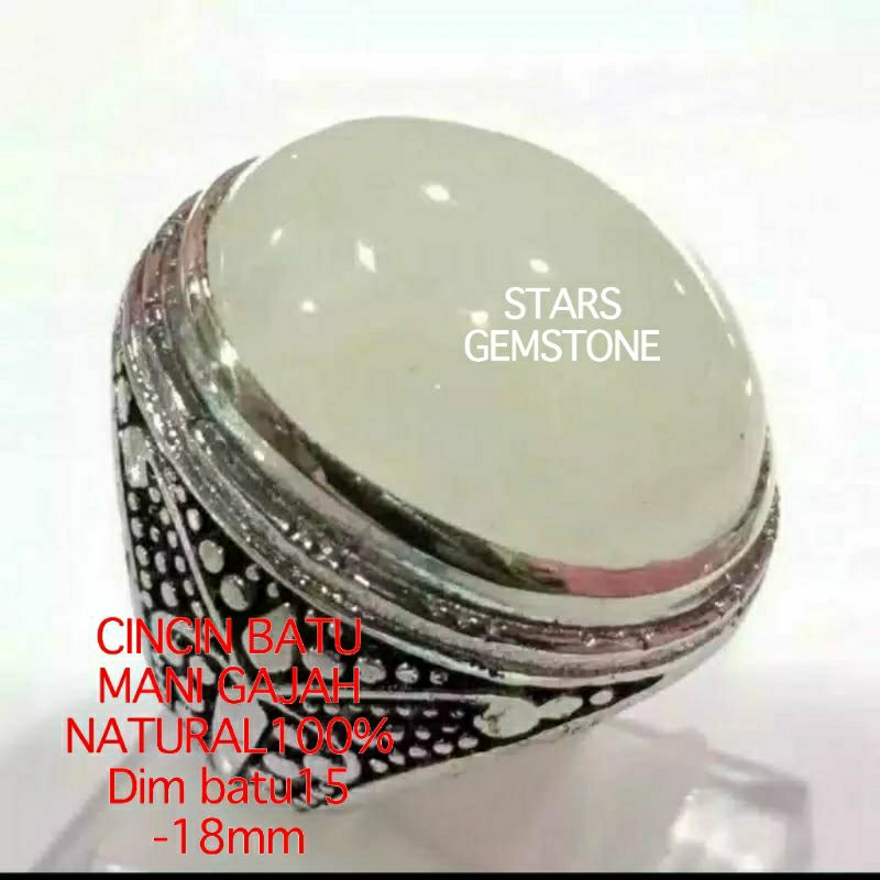 CINCIN BATU MANI GAJAH NATURAL ALAM 100%