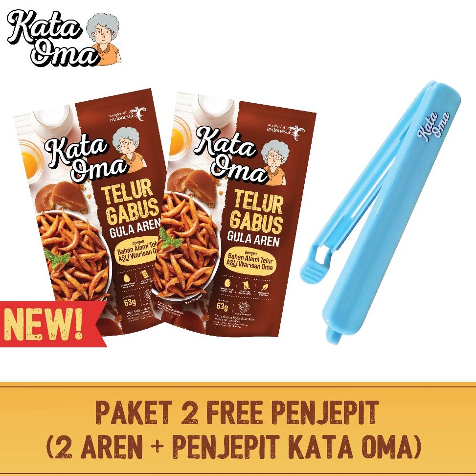 

MURAH LEBAY Promo Beli 2 Kata Oma Telur Gabus Gratis Penjepit Kata Oma