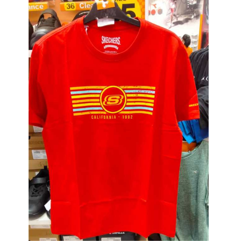 Kaos Skechers S Patch Pria kasual Original