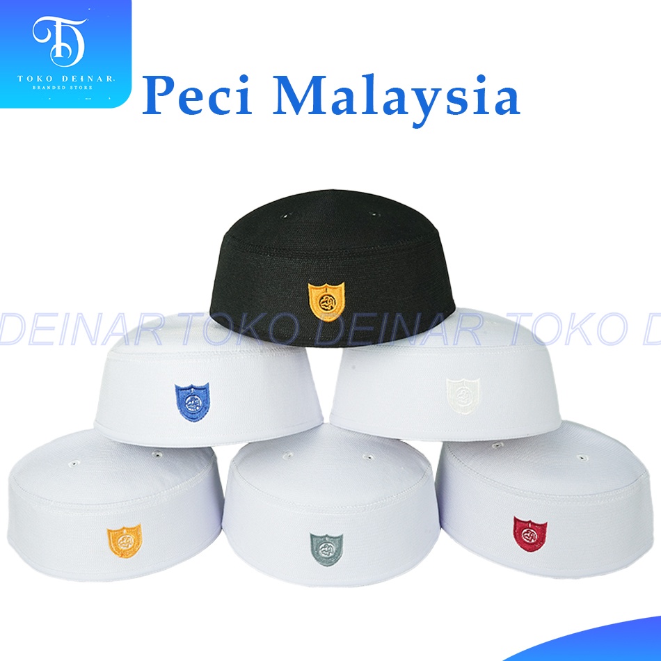 TERBARU Peci MALAYSIA Haji Pria Kopiah Malaisia Putih Hitam Dewasa Anak Laki Kopyah Malasya Ori Asli