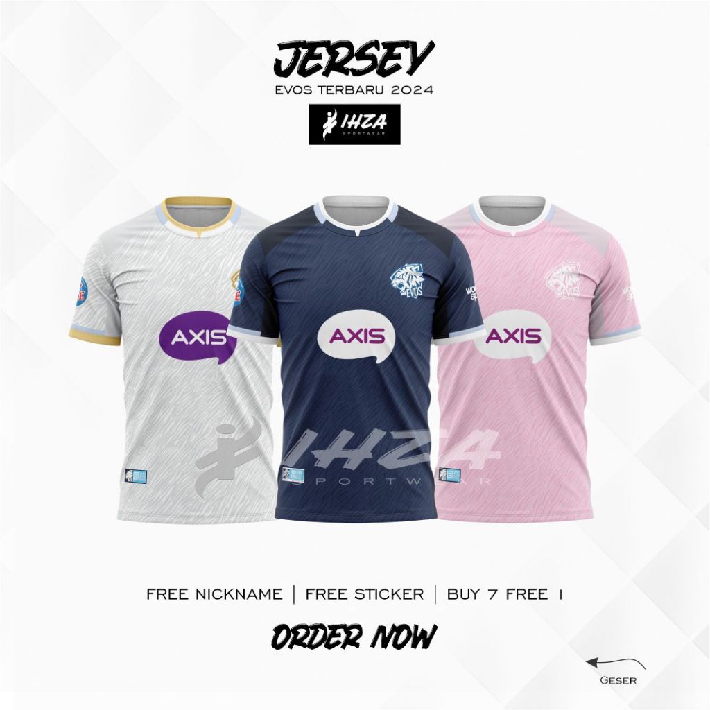 JERSEY EVOS TERBARU 2024 MPL S13 FREE NICKNAME & STICKER EVOS