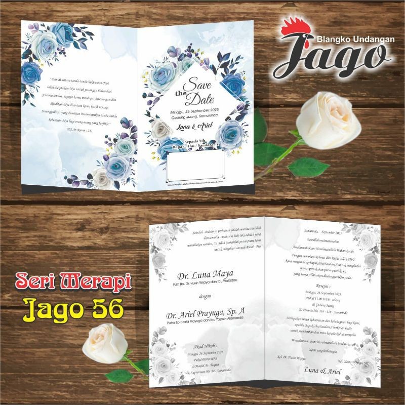 Blangko Undangan Pernikahan Jago 56 Murah