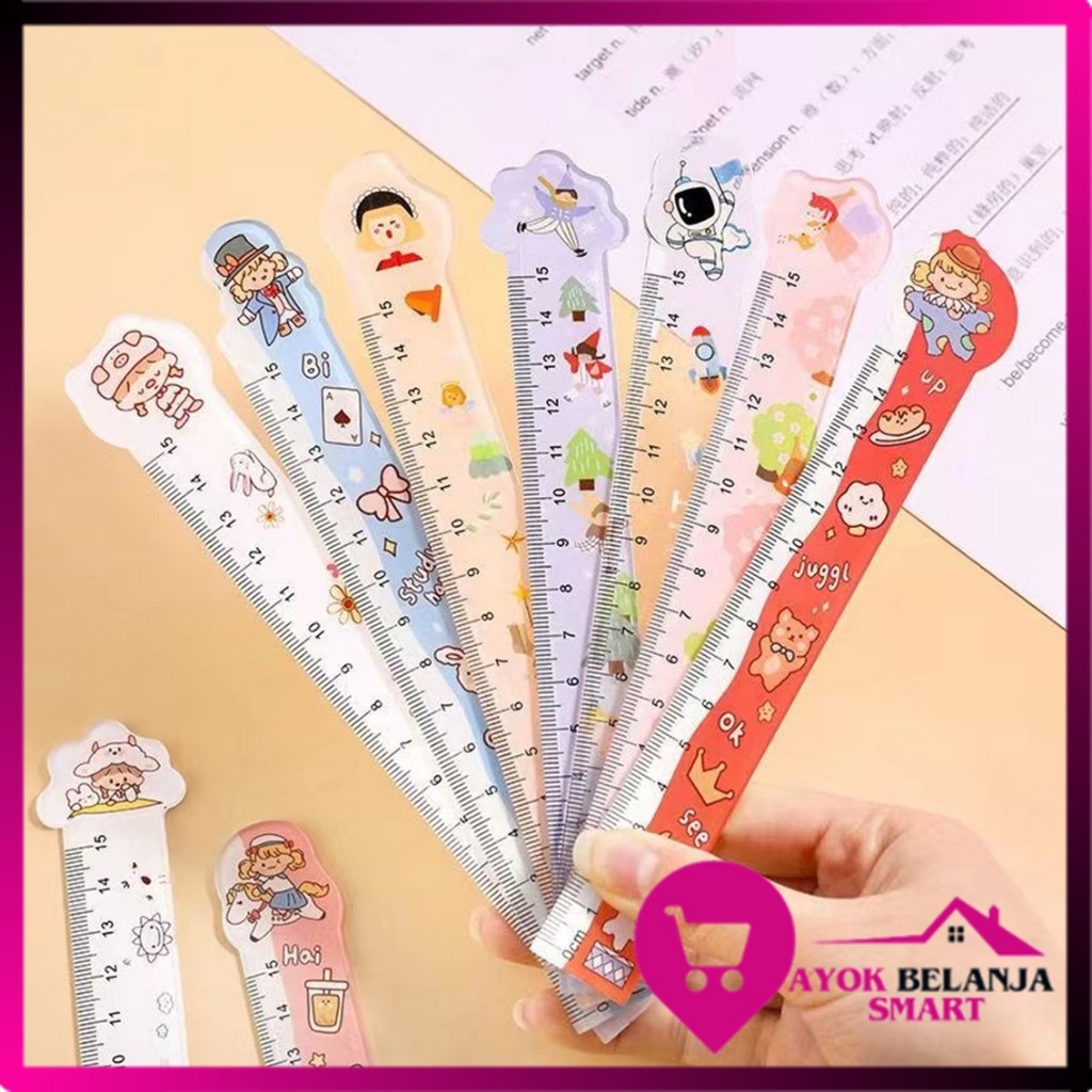 

ABS - Penggaris Lucu 15 Cm Penggaris Anak Pelajar Mahasiswa Motif Astronot Penggaris funny karakter 15cm Pengaris Sekolah Kantor Motif Lucu Bahan Plastik