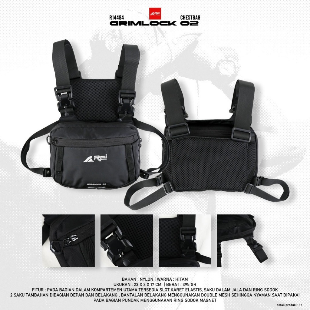 Chest Bag atau Tas Dada Pria Grimlock 02 Arei Outdoorgear