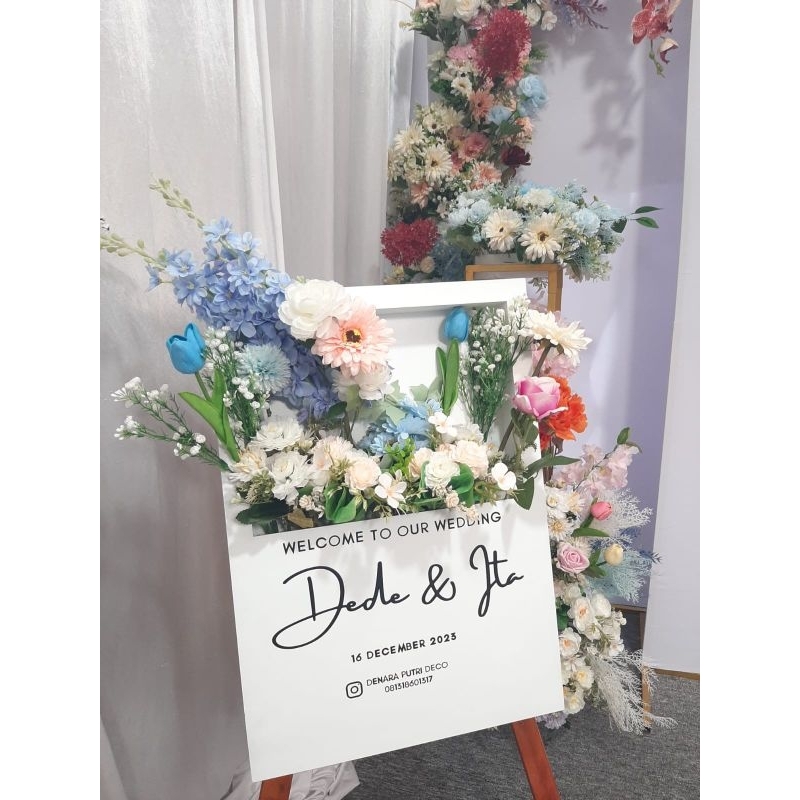 Welcome sign dekor papan welcome sign dekorasi custom