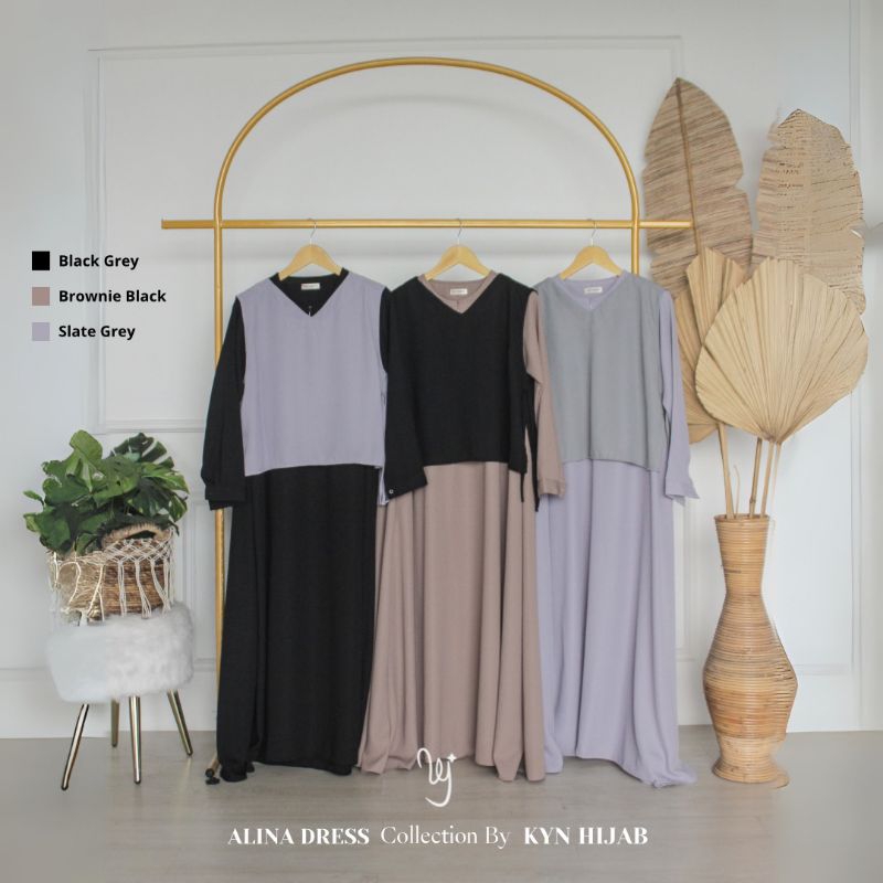 Alina Dress by Kyn Hijab. Gamis Modern