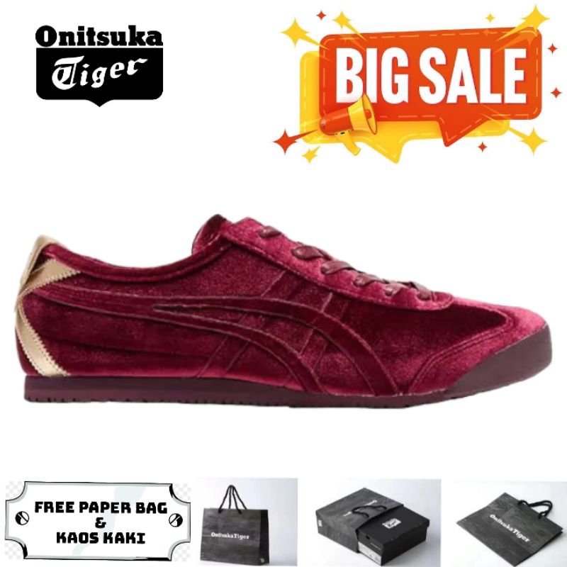 PROMO Sepatu Wanita Onitsuka Tiger Original Berry Pure