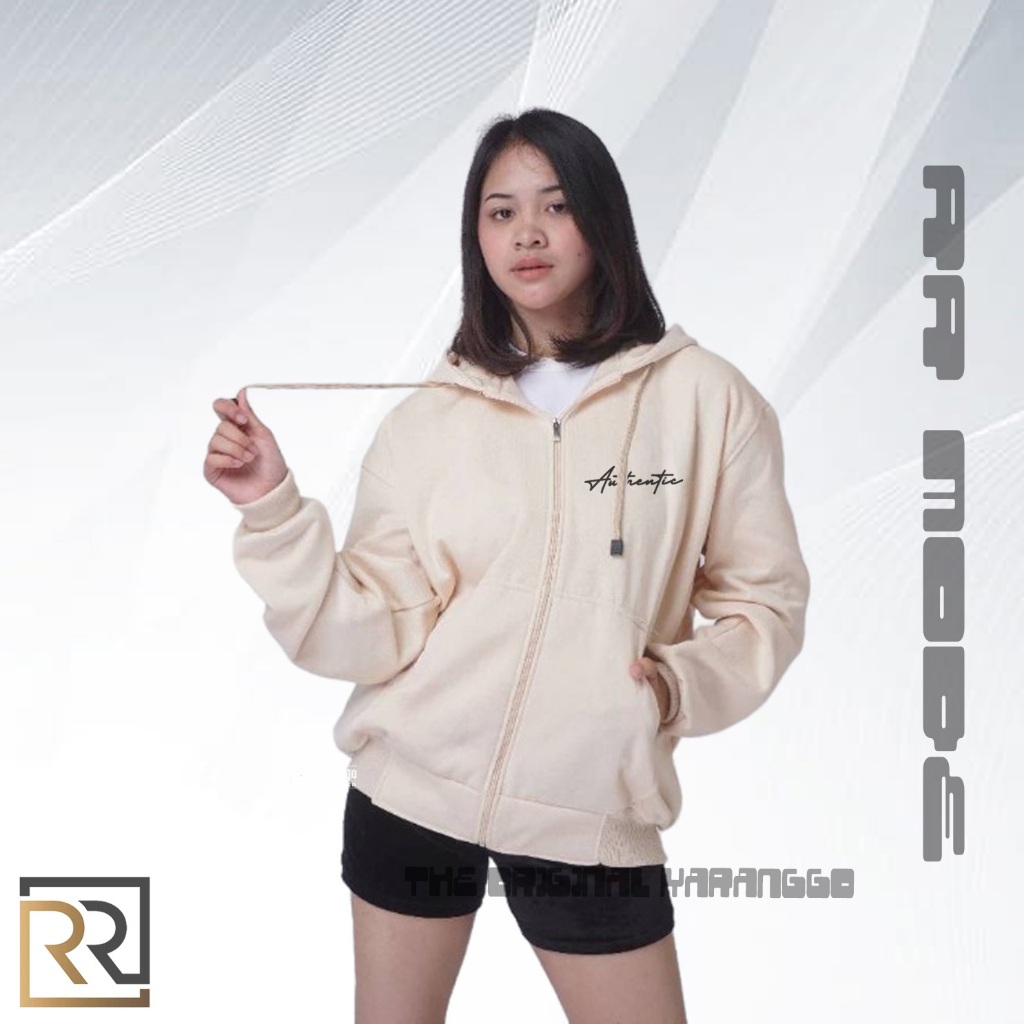 Hoodie Premium Sweater Hoodie Pria Original Karanggo Warna Cream Bahan Katun Tebal