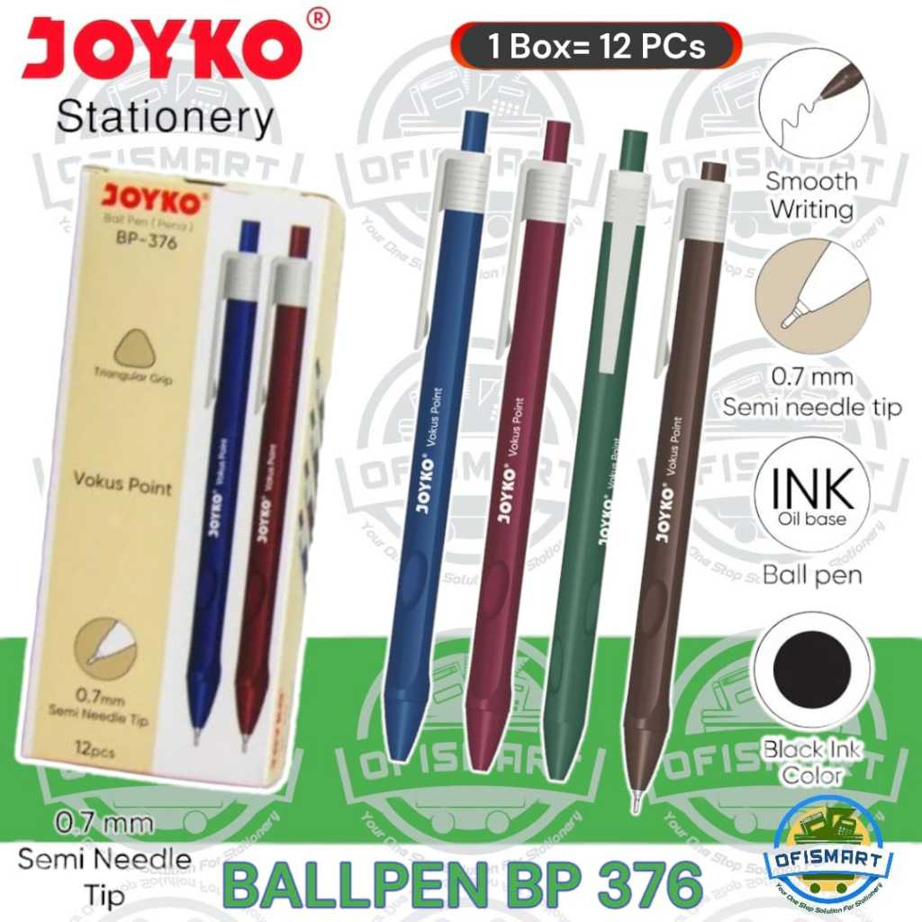 

Joyko Pulpen BP-376 Vokus Point 0.7 mm Pena | @1Ktk=12PCs