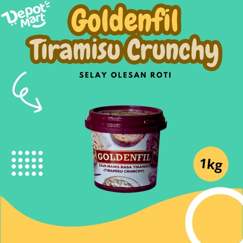 

Goldenfil Tiramisu Crunchy 1KG / Goldenfill Medan Selai Golden Fil