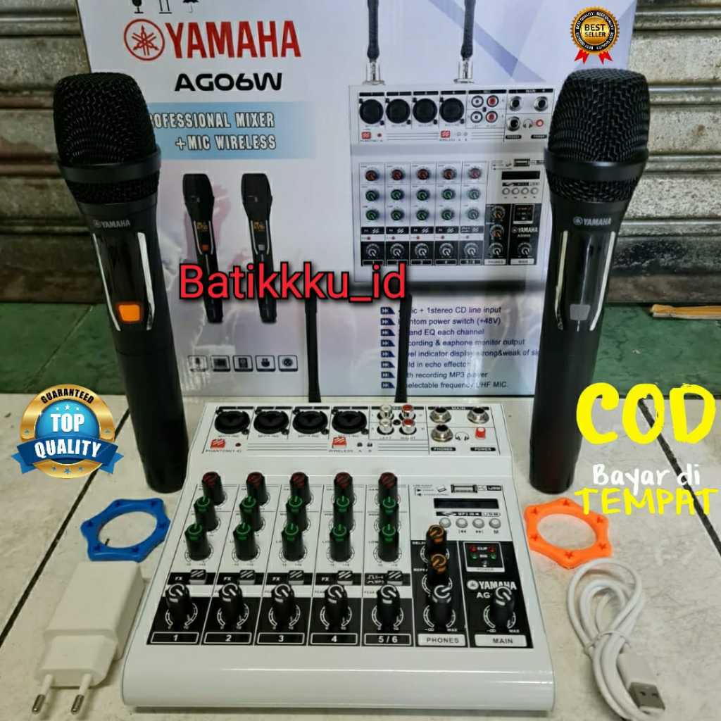 Mixer Yamaha AG06W AG 06 W AG 06W + 2 MIC WIRELESS