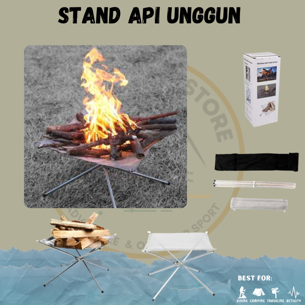 Glodpuppe Stand Api Unggun Portable Solid Fuel Camping Tool - EZ203 / API UNGGUN PORTABLE / TATAKAN 