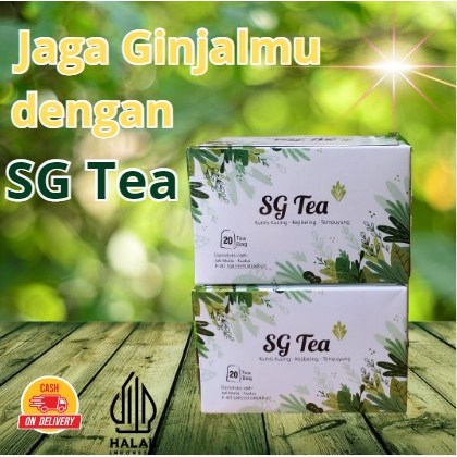 

SG Tea (Teh Herbal Alami khusus Ginjal) Teh Lancar kencing, Celup Isi 20 Bag 100% Organik
