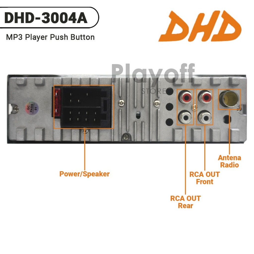 Head Unit Single Din Mp3 Bluetooth Tape Mobil DHD-3004 A/B Image 4